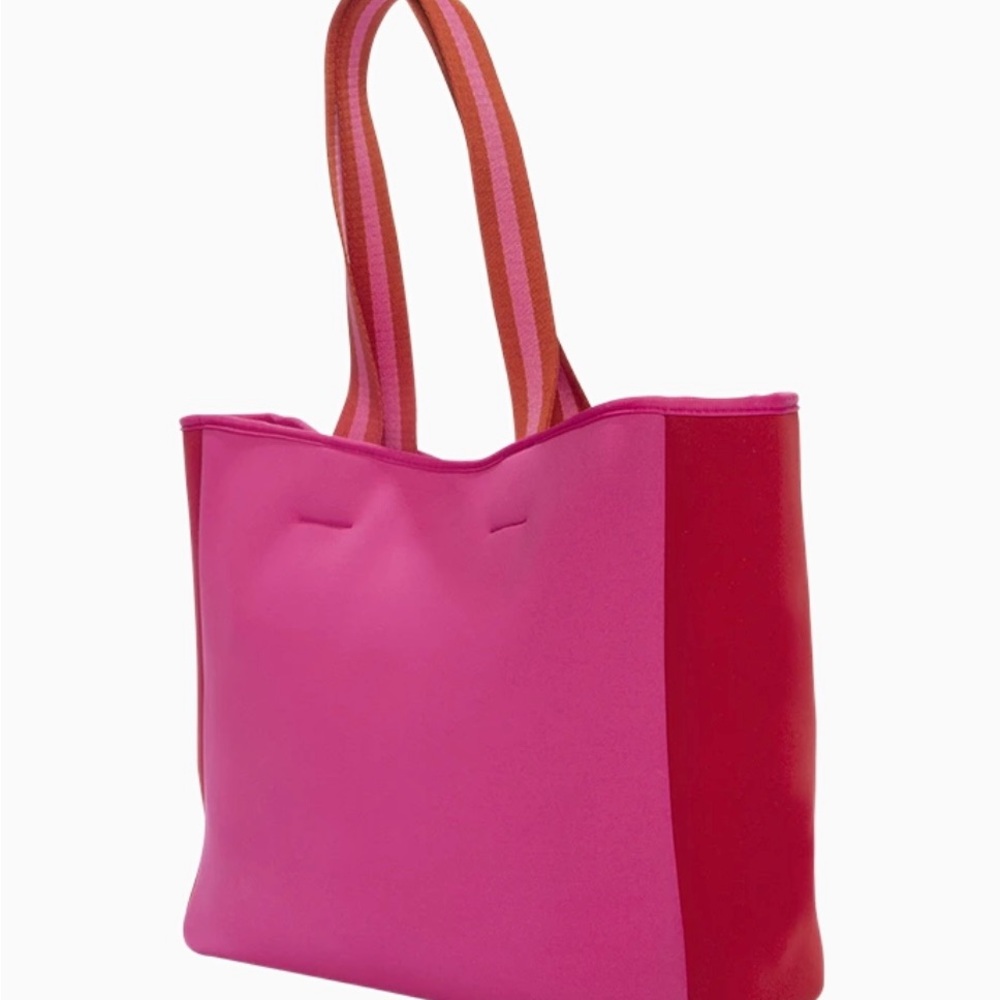 SUMMERSALT Neoprene Beach Tote in Pink/Red FabFitFun